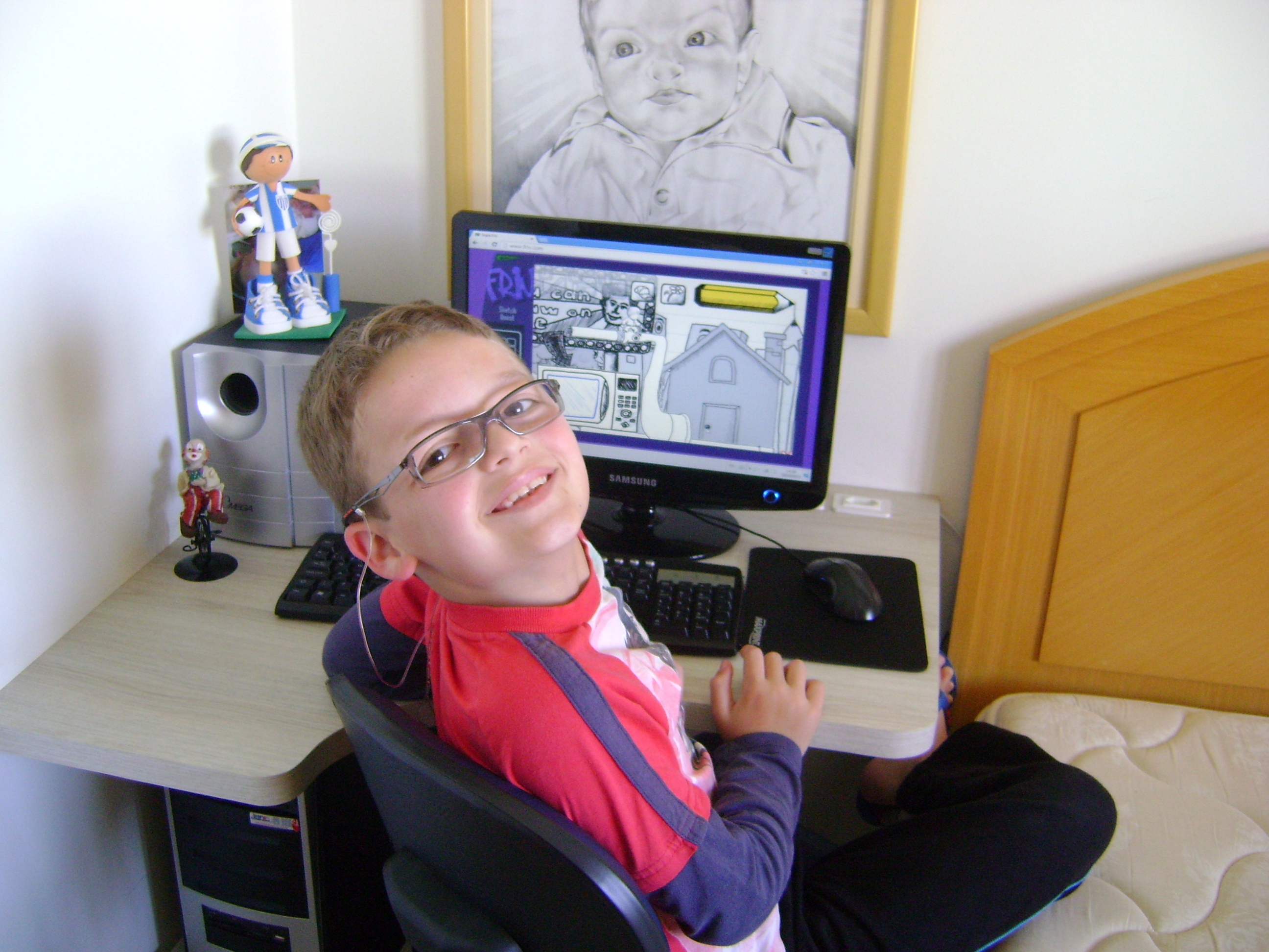 uma foto minha quando criança no computador