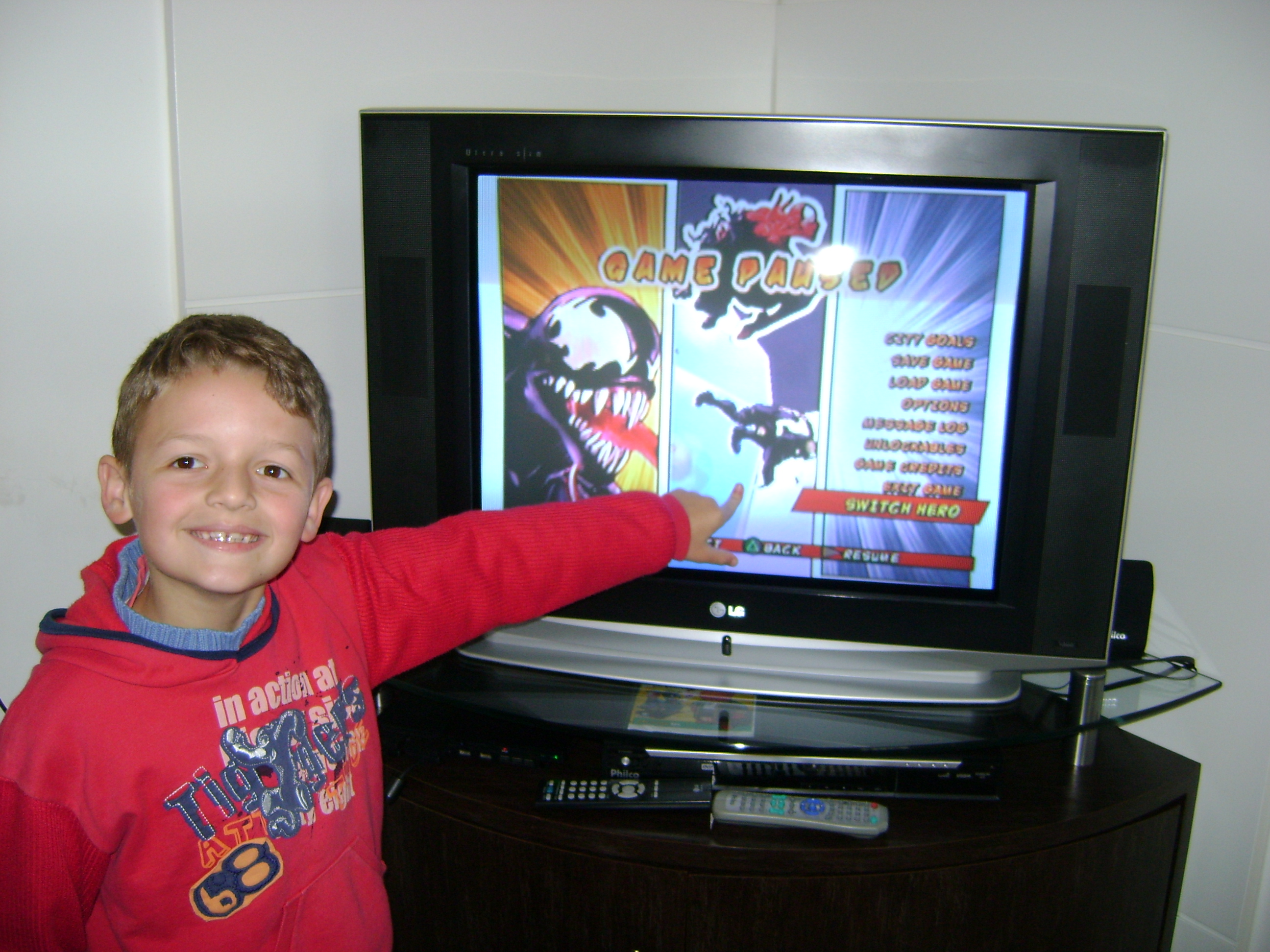 Uma foto minha quando criança no playstation 2